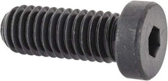 Made in USA - 3/8-16 UNC Hex Socket Drive, Low Socket Cap Screw - Grade 4037 Alloy Steel, Black Oxide Finish, Fully Threaded, 1" Length Under Head - Apex Tool & Supply