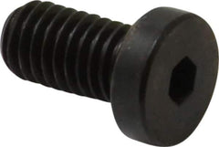 Made in USA - #10-32 UNF Hex Socket Drive, Low Socket Cap Screw - Grade 4037 Alloy Steel, Black Oxide Finish, Fully Threaded, 3/8" Length Under Head - Apex Tool & Supply