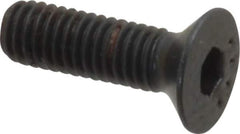 Made in USA - M3x0.50 Metric Coarse Hex Socket Drive, 90° Flat Head Socket Cap Screw - Grade 10.9 Alloy Steel, Black Oxide Finish, Fully Threaded, 10mm Length Under Head - Apex Tool & Supply