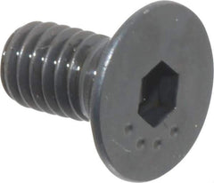 Made in USA - M4x0.70 Metric Coarse Hex Socket Drive, 90° Flat Head Socket Cap Screw - Grade 10.9 Alloy Steel, Black Oxide Finish, Fully Threaded, 8mm Length Under Head - Apex Tool & Supply