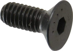 Made in USA - M4x0.70 Metric Coarse Hex Socket Drive, 90° Flat Head Socket Cap Screw - Grade 10.9 Alloy Steel, Black Oxide Finish, Fully Threaded, 10mm Length Under Head - Apex Tool & Supply