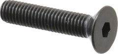 Made in USA - M5x0.80 Metric Coarse Hex Socket Drive, 90° Flat Head Socket Cap Screw - Grade 10.9 Alloy Steel, Black Oxide Finish, Fully Threaded, 25mm Length Under Head - Apex Tool & Supply