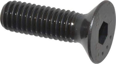 Made in USA - M6x1.00 Metric Coarse Hex Socket Drive, 90° Flat Head Socket Cap Screw - Grade 10.9 Alloy Steel, Black Oxide Finish, Fully Threaded, 20mm Length Under Head - Apex Tool & Supply