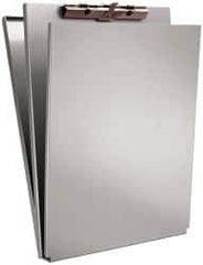 Saunders - 13 Inch Long x 9 Inch Wide x 1 Inch High, Clip Board - Silver - Apex Tool & Supply