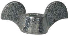 Made in USA - #8-32 UNC, Zinc Plated, Iron Standard Wing Nut - Grade 32510, 1" Wing Span, 1/2" Wing Span, 1/4" Base Diam - Apex Tool & Supply