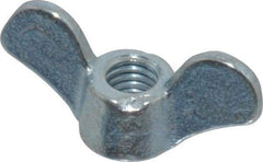 Value Collection - 5/16-18 UNC, Zinc Plated, Steel Standard Wing Nut - Grade 1015-1025, 1.44" Wing Span, 0.69" Wing Span, 1/2" Base Diam - Apex Tool & Supply