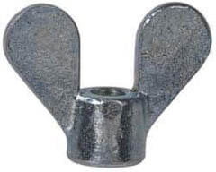 Value Collection - 5/16-18 UNC, Uncoated, Steel Standard Wing Nut - Grade 1015-1025, 1.88" Wing Span, 1-3/8" Wing Span, 11/16" Base Diam - Apex Tool & Supply