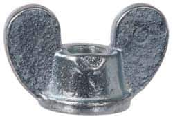 Value Collection - 3/8-16 UNC, Zinc Plated, Steel Standard Wing Nut - Grade 1015-1025, 1-5/8" Wing Span, 1" Wing Span, 7/8" Base Diam - Apex Tool & Supply