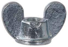 Value Collection - 3/8-16 UNC, Zinc Plated, Steel Standard Wing Nut - Grade 1015-1025, 1-5/8" Wing Span, 1" Wing Span, 7/8" Base Diam - Apex Tool & Supply