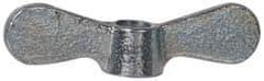 Value Collection - 3/8-16 UNC, Zinc Plated, Steel Standard Wing Nut - Grade 1015-1025, 2-1/2" Wing Span, 0.69" Wing Span, 9/16" Base Diam - Apex Tool & Supply