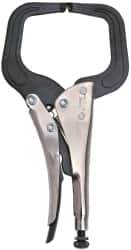 Proto - 11" OAL C-Clamp Locking Pliers - 15/32" Jaw Width, 3-45/64" Jaw Depth, Steel Handle - Apex Tool & Supply