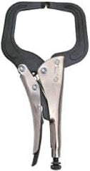 Proto - 11" OAL C-Clamp Locking Pliers - 15/32" Jaw Width, 3-45/64" Jaw Depth, Steel Handle - Apex Tool & Supply