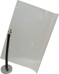 Flexbar - Plastic Flat with Curved Edge Base & Shield - 12" Wide x 16" Long x 1/8" Thick, 10" Arm Reach, Magnetic Base, For General Purpose Use - Apex Tool & Supply