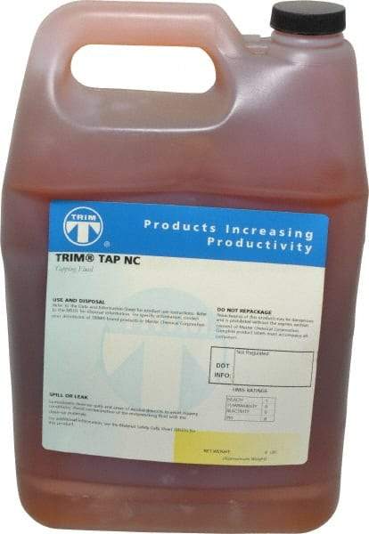 Master Fluid Solutions - Trim Tap NC, 1 Gal Bottle Tapping Fluid - Straight Oil, For Broaching, Gear Cutting, Gundrilling, Milling, Reaming, Sawing, Shaving, Threading - Apex Tool & Supply