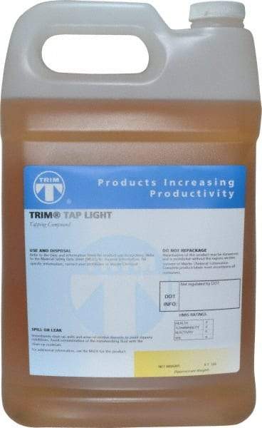Master Fluid Solutions - Trim Tap Light, 1 Gal Bottle Tapping Fluid - Straight Oil, For Broaching, Gear Cutting, Gundrilling, Milling, Reaming, Sawing, Shaving, Threading - Apex Tool & Supply
