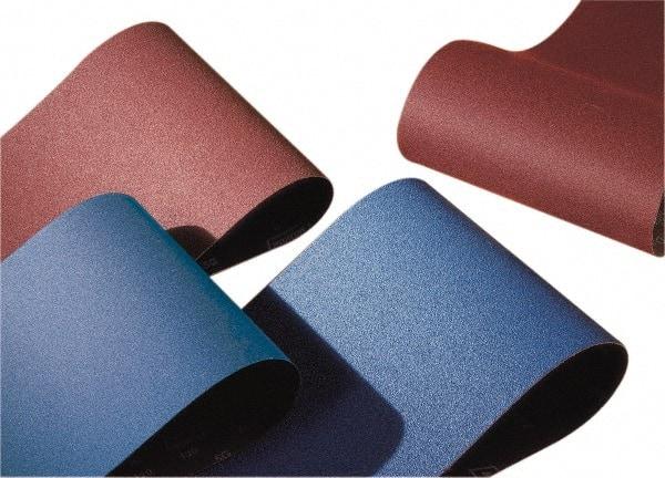 Norton - 36" Wide x 75" OAL, 120 Grit, Zirconia Alumina Abrasive Belt - Zirconia Alumina, Fine, Coated, X Weighted Cloth Backing, Wet/Dry, Series R823 - Apex Tool & Supply