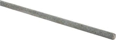 Made in USA - 3/8-16 UNC (Coarse), 2' Long, Low Carbon Steel Threaded Rod - Hot-Dipped Galvanized Finish, Right Hand Thread - Apex Tool & Supply