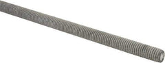 Made in USA - 1/2-13 UNC (Coarse), 2' Long, Low Carbon Steel Threaded Rod - Hot-Dipped Galvanized Finish, Right Hand Thread - Apex Tool & Supply