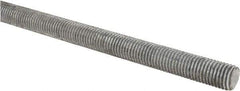 Made in USA - 3/4-10 UNC (Coarse), 2' Long, Low Carbon Steel Threaded Rod - Hot-Dipped Galvanized Finish, Right Hand Thread - Apex Tool & Supply
