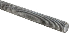 Made in USA - 7/8-9 UNC (Coarse), 2' Long, Low Carbon Steel Threaded Rod - Hot-Dipped Galvanized Finish, Right Hand Thread - Apex Tool & Supply