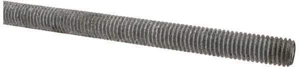 Made in USA - 1/2-13 UNC (Coarse), 6' Long, Low Carbon Steel Threaded Rod - Hot-Dipped Galvanized Finish, Right Hand Thread - Apex Tool & Supply
