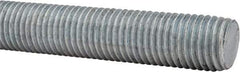 Made in USA - 1-8 UNC (Coarse), 6' Long, Low Carbon Steel Threaded Rod - Hot-Dipped Galvanized Finish, Right Hand Thread - Apex Tool & Supply