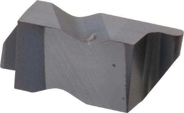 Kennametal - 3031NR Grade KC5025, 1.58mm Cutting Width Carbide Grooving Insert - 2.39mm Max Depth of Cut, Right Hand, 0.79mm Corner Radius, TiAlN Finish - Apex Tool & Supply