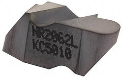 Kennametal - 2062NR Grade KC5010, 3.18mm Cutting Width Carbide Grooving Insert - 2.79mm Max Depth of Cut, Left Hand, 1.59mm Corner Radius, TiAlN Finish - Apex Tool & Supply