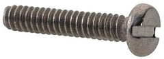 Value Collection - M1.6x0.35 Metric Coarse, 8mm Length Under Head Slotted Drive Machine Screw - Fillister Head, Grade 18-8 & A2 Stainless Steel, Uncoated, Without Washer - Apex Tool & Supply