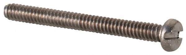 Value Collection - M1.6x0.35 Metric Coarse, 16mm Length Under Head Slotted Drive Machine Screw - Fillister Head, Grade 18-8 & A2 Stainless Steel, Uncoated, Without Washer - Apex Tool & Supply