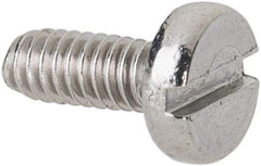 Value Collection - M2x0.40 Metric Coarse, 5mm Length Under Head Slotted Drive Machine Screw - Fillister Head, Grade 18-8 & A2 Stainless Steel, Uncoated, Without Washer - Apex Tool & Supply