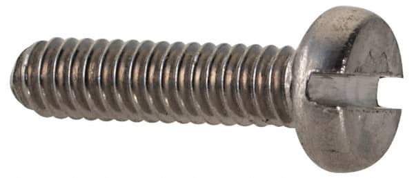 Value Collection - M2x0.40 Metric Coarse, 8mm Length Under Head Slotted Drive Machine Screw - Fillister Head, Grade 18-8 & A2 Stainless Steel, Uncoated, Without Washer - Apex Tool & Supply