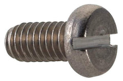 Value Collection - M2.5x0.45 Metric Coarse, 5mm Length Under Head Slotted Drive Machine Screw - Fillister Head, Grade 18-8 & A2 Stainless Steel, Uncoated, Without Washer - Apex Tool & Supply