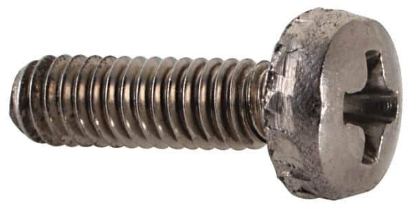 Value Collection - M2.5x0.45 Metric Coarse, 6mm Length Under Head Slotted Drive Machine Screw - Fillister Head, Grade 18-8 & A2 Stainless Steel, Uncoated, Without Washer - Apex Tool & Supply