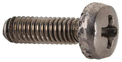 Value Collection - M2.5x0.45 Metric Coarse, 6mm Length Under Head Slotted Drive Machine Screw - Fillister Head, Grade 18-8 & A2 Stainless Steel, Uncoated, Without Washer - Apex Tool & Supply