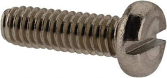 Value Collection - M2.5x0.45 Metric Coarse, 8mm Length Under Head Slotted Drive Machine Screw - Fillister Head, Grade 18-8 & A2 Stainless Steel, Uncoated, Without Washer - Apex Tool & Supply