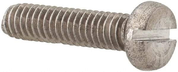 Value Collection - M2.5x0.45 Metric Coarse, 10mm Length Under Head Slotted Drive Machine Screw - Fillister Head, Grade 18-8 & A2 Stainless Steel, Uncoated, Without Washer - Apex Tool & Supply