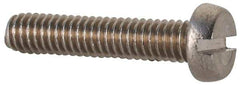 Value Collection - M2.5x0.45 Metric Coarse, 12mm Length Under Head Slotted Drive Machine Screw - Fillister Head, Grade 18-8 & A2 Stainless Steel, Uncoated, Without Washer - Apex Tool & Supply