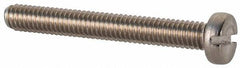Value Collection - M2.5x0.45 Metric Coarse, 20mm Length Under Head Slotted Drive Machine Screw - Fillister Head, Grade 18-8 & A2 Stainless Steel, Uncoated, Without Washer - Apex Tool & Supply