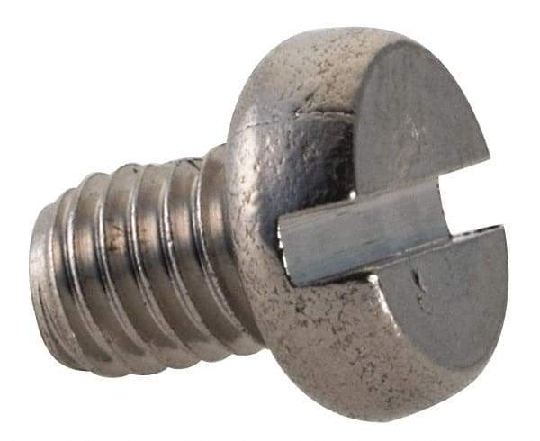 Value Collection - M3x0.50 Metric Coarse, 4mm Length Under Head Slotted Drive Machine Screw - Fillister Head, Grade 18-8 & A2 Stainless Steel, Uncoated, Without Washer - Apex Tool & Supply