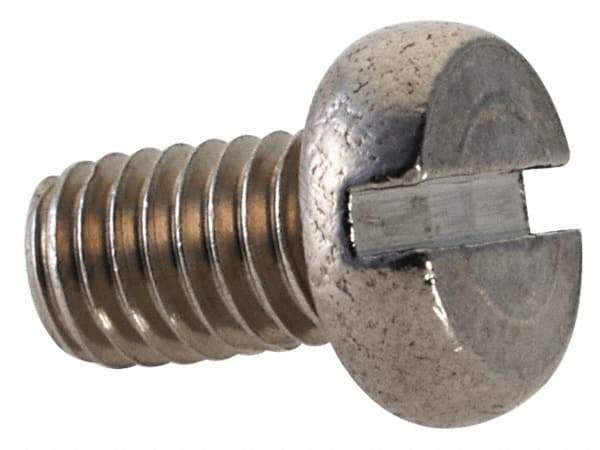 Value Collection - M3x0.50 Metric Coarse, 5mm Length Under Head Slotted Drive Machine Screw - Fillister Head, Grade 18-8 & A2 Stainless Steel, Uncoated, Without Washer - Apex Tool & Supply