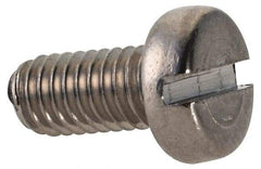 Value Collection - M3x0.50 Metric Coarse, 6mm Length Under Head Slotted Drive Machine Screw - Fillister Head, Grade 18-8 & A2 Stainless Steel, Uncoated, Without Washer - Apex Tool & Supply