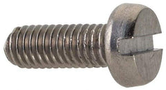 Value Collection - M3x0.50 Metric Coarse, 8mm Length Under Head Slotted Drive Machine Screw - Fillister Head, Grade 18-8 & A2 Stainless Steel, Uncoated, Without Washer - Apex Tool & Supply
