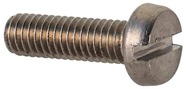 Value Collection - M3x0.50 Metric Coarse, 10mm Length Under Head Slotted Drive Machine Screw - Fillister Head, Grade 18-8 & A2 Stainless Steel, Uncoated, Without Washer - Apex Tool & Supply