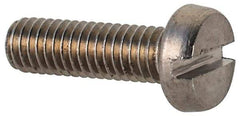 Value Collection - M3x0.50 Metric Coarse, 10mm Length Under Head Slotted Drive Machine Screw - Fillister Head, Grade 18-8 & A2 Stainless Steel, Uncoated, Without Washer - Apex Tool & Supply