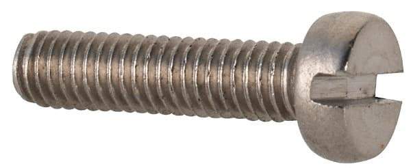 Value Collection - M3x0.50 Metric Coarse, 12mm Length Under Head Slotted Drive Machine Screw - Fillister Head, Grade 18-8 & A2 Stainless Steel, Uncoated, Without Washer - Apex Tool & Supply