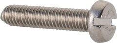 Value Collection - M3x0.50 Metric Coarse, 14mm Length Under Head Slotted Drive Machine Screw - Fillister Head, Grade 18-8 & A2 Stainless Steel, Uncoated, Without Washer - Apex Tool & Supply