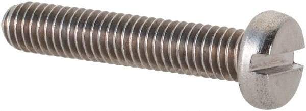 Value Collection - M3x0.50 Metric Coarse, 16mm Length Under Head Slotted Drive Machine Screw - Fillister Head, Grade 18-8 & A2 Stainless Steel, Uncoated, Without Washer - Apex Tool & Supply