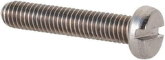 Value Collection - M3x0.50 Metric Coarse, 16mm Length Under Head Slotted Drive Machine Screw - Fillister Head, Grade 18-8 & A2 Stainless Steel, Uncoated, Without Washer - Apex Tool & Supply