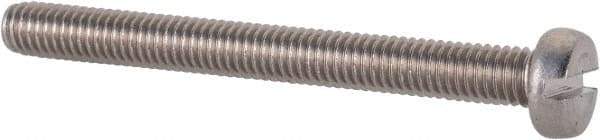 Value Collection - M3x0.50 Metric Coarse, 30mm Length Under Head Slotted Drive Machine Screw - Fillister Head, Grade 18-8 & A2 Stainless Steel, Uncoated, Without Washer - Apex Tool & Supply